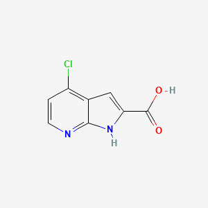 molecular formula C8H5ClN2O2 B599269 4-Chloro-1H-pyrrolo[2,3-B]pyridine-2-carboxylic acid CAS No. 1211583-37-7