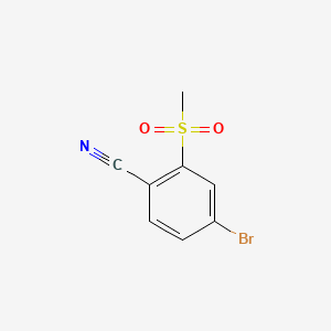 molecular formula C8H6BrNO2S B599277 4-Bromo-2-(methylsulfonyl)benzonitrile CAS No. 1208402-11-2