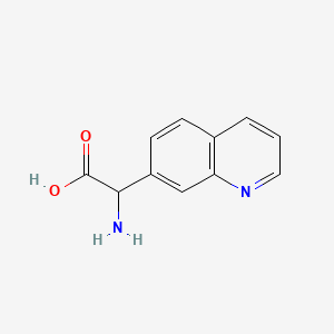 molecular formula C11H10N2O2 B599278 Amino(quinolin-7-yl)acetic acid CAS No. 1218381-58-8