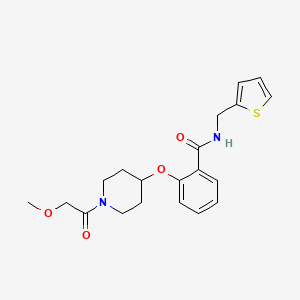 molecular formula C20H24N2O4S B5992789 2-{[1-(methoxyacetyl)-4-piperidinyl]oxy}-N-(2-thienylmethyl)benzamide 