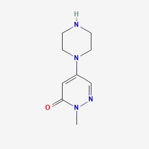 molecular formula C9H14N4O B599279 2-Methyl-5-(piperazin-1-yl)pyridazin-3(2H)-one CAS No. 159430-53-2