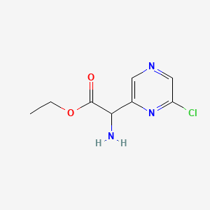 molecular formula C8H10ClN3O2 B599280 Ethyl 2-amino-2-(6-chloropyrazin-2-YL)acetate CAS No. 1260638-82-1