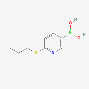 molecular formula C9H14BNO2S B599281 2-(Isobutylthio)pyridine-5-boronic acid CAS No. 1218790-69-2