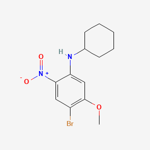 molecular formula C13H17BrN2O3 B599284 4-Bromo-N-cyclohexyl-5-methoxy-2-nitroaniline CAS No. 1365272-51-0