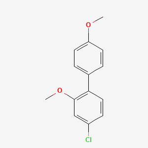 molecular formula C14H13ClO2 B599287 4-Chloro-2-methoxy-1-(4-methoxyphenyl)benzene CAS No. 1365271-31-3