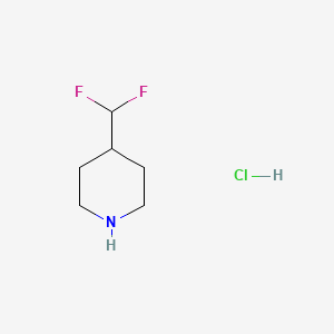 molecular formula C6H12ClF2N B599289 4-(Difluoromethyl)piperidine hydrochloride CAS No. 1283717-58-7