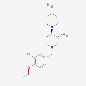molecular formula C19H29ClN2O3 B5992923 (3'R*,4'R*)-1'-(3-chloro-4-ethoxybenzyl)-1,4'-bipiperidine-3',4-diol 