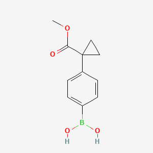 molecular formula C11H13BO4 B599293 (4-(1-(Methoxycarbonyl)cyclopropyl)phenyl)boronic acid CAS No. 1217501-08-0