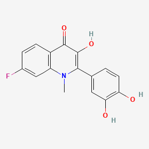 molecular formula C16H12FNO4 B599295 2-(3,4-Dihydroxyphenyl)-7-fluoro-3-hydroxy-1-methylquinolin-4(1H)-one CAS No. 1313739-02-4