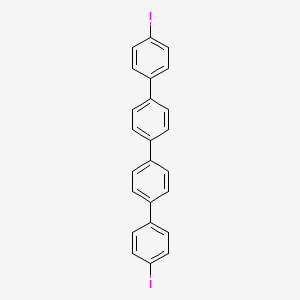 molecular formula C24H16I2 B599302 4,4'''-Diiodo-1,1':4',1'':4'',1'''-quaterphenyl CAS No. 1770-82-7