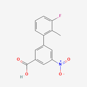 molecular formula C14H10FNO4 B599303 3-(3-Fluoro-2-methylphenyl)-5-nitrobenzoic acid CAS No. 1261962-57-5