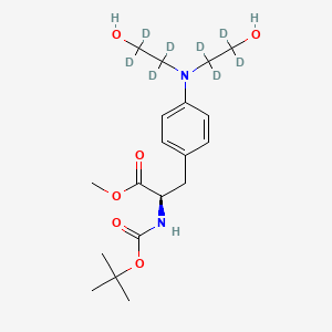 molecular formula C19H30N2O6 B599304 N-Boc-4-[bis(2-hydroxyethyl-d4)amino]-L-phenylalanine Methyl Ester CAS No. 1217602-23-7