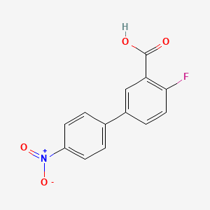 molecular formula C13H8FNO4 B599307 2-Fluoro-5-(4-nitrophenyl)benzoic acid CAS No. 1352317-91-9