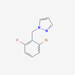 molecular formula C10H8BrFN2 B599320 1-Bromo-3-fluoro-2-(1H-pyrazol-1-ylmethyl)benzene CAS No. 1355247-09-4