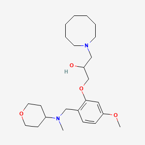 molecular formula C24H40N2O4 B5993238 1-(Azocan-1-yl)-3-[5-methoxy-2-[[methyl(oxan-4-yl)amino]methyl]phenoxy]propan-2-ol 