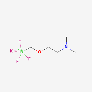 molecular formula C5H12BF3KNO B599350 Potassium 2-(dimethylamino)ethoxymethyltrifluoroborate CAS No. 910251-15-9