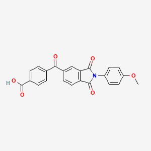 molecular formula C23H15NO6 B5993683 4-[2-(4-METHOXYPHENYL)-1,3-DIOXO-2,3-DIHYDRO-1H-ISOINDOLE-5-CARBONYL]BENZOIC ACID 