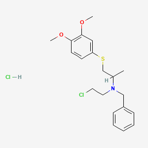 molecular formula C20H27Cl2NO2S B599370 N-(2-Chloroethyl)-N-[2-[(3,4-dimethoxyphenyl)thio]-1-methylethyl]benzenemethanamine hydrochloride CAS No. 102166-62-1