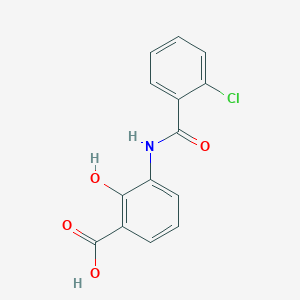molecular formula C14H10ClNO4 B5993745 3-[(2-chlorobenzoyl)amino]-2-hydroxybenzoic acid 