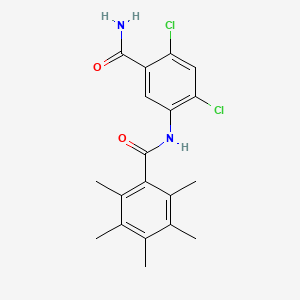 molecular formula C19H20Cl2N2O2 B5993762 N-(5-carbamoyl-2,4-dichlorophenyl)-2,3,4,5,6-pentamethylbenzamide 