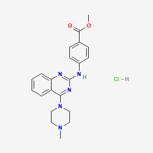 molecular formula C21H24ClN5O2 B5993766 Methyl 4-[[4-(4-methylpiperazin-1-yl)quinazolin-2-yl]amino]benzoate;hydrochloride 