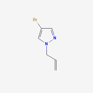 molecular formula C6H7BrN2 B599377 1-烯丙基-4-溴-1H-吡唑 CAS No. 13369-72-7