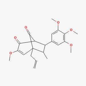 5-Allyl-3-methoxy-6-methyl-7-(3,4,5-trimethoxyphenyl)bicyclo[3.2.1]oct-3-ene-2,8-dione