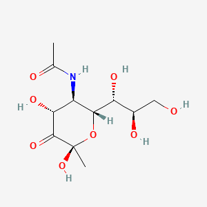 N-[(2R,3R,4R,6R)-4,6-dihydroxy-6-methyl-5-oxo-2-[(1R,2R)-1,2,3-trihydroxypropyl]oxan-3-yl]acetamide