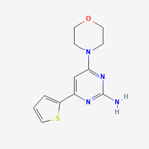 4-(4-Morpholinyl)-6-(2-thienyl)-2-pyrimidinylamine