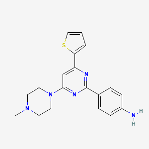 4-(4-(4-Methylpiperazin-1-yl)-6-(thiophen-2-yl)pyrimidin-2-yl)aniline