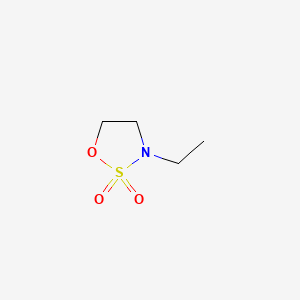 molecular formula C4H9NO3S B599387 3-Ethyl-1,2,3-oxathiazolidine 2,2-dioxide CAS No. 153631-34-6