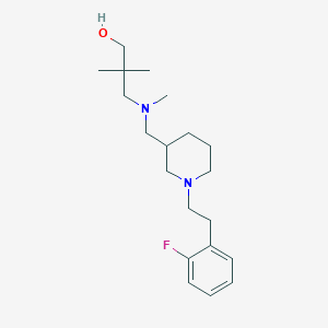 molecular formula C20H33FN2O B5993918 3-[({1-[2-(2-fluorophenyl)ethyl]-3-piperidinyl}methyl)(methyl)amino]-2,2-dimethyl-1-propanol 
