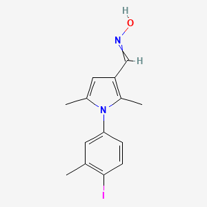 molecular formula C14H15IN2O B5993939 N-[[1-(4-iodo-3-methylphenyl)-2,5-dimethylpyrrol-3-yl]methylidene]hydroxylamine 