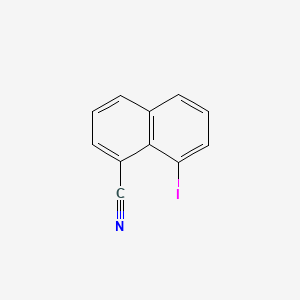 molecular formula C11H6IN B599395 8-Iodonaphthalene-1-carbonitrile CAS No. 157735-41-6