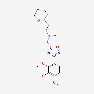 molecular formula C20H29N3O5 B5994015 N-methyl-2-(tetrahydro-2H-pyran-2-yl)-N-{[3-(2,3,4-trimethoxyphenyl)-1,2,4-oxadiazol-5-yl]methyl}ethanamine 