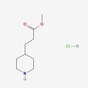 molecular formula C9H18ClNO2 B599415 Methyl 3-(piperidin-4-yl)propanoate hydrochloride CAS No. 167414-87-1