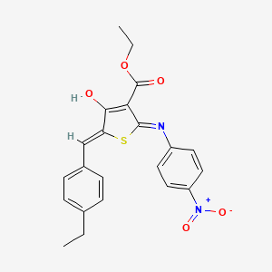 molecular formula C22H20N2O5S B5994253 ethyl (5Z)-5-[(4-ethylphenyl)methylidene]-4-hydroxy-2-(4-nitrophenyl)iminothiophene-3-carboxylate 
