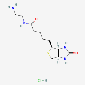molecular formula C12H23ClN4O2S B599433 N-(2-Aminoethyl)-5-((3aS,4S,6aR)-2-oxohexahydro-1H-thieno[3,4-d]imidazol-4-yl)pentanamide hydrochloride CAS No. 111822-45-8