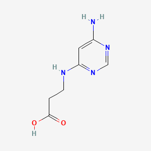 molecular formula C7H10N4O2 B599435 3-[(6-Aminopyrimidin-4-yl)amino]propanoic acid CAS No. 100868-81-3