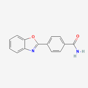 molecular formula C14H10N2O2 B599439 4-(1,3-Benzoxazol-2-yl)benzamide CAS No. 64588-97-2