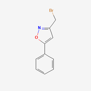 molecular formula C10H8BrNO B599444 3-Bromomethyl-5-phenylisoxazole CAS No. 154016-50-9