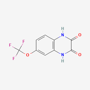 molecular formula C9H5F3N2O3 B599446 2,3-Quinoxalinedione, 1,4-dihydro-6-(trifluoromethoxy)- CAS No. 196962-67-1