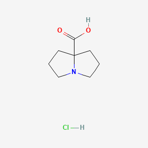 molecular formula C8H14ClNO2 B599447 Tetrahydro-1H-pyrrolizine-7a(5H)-carboxylic acid hydrochloride CAS No. 165456-23-5