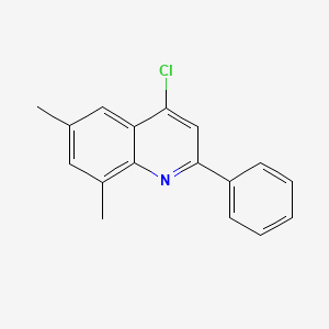 molecular formula C17H14ClN B599449 4-Chloro-6,8-dimethyl-2-phenylquinoline CAS No. 101602-31-7