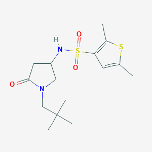molecular formula C15H24N2O3S2 B5994515 N-[1-(2,2-dimethylpropyl)-5-oxopyrrolidin-3-yl]-2,5-dimethylthiophene-3-sulfonamide 
