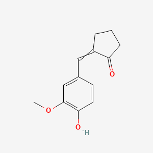 molecular formula C13H14O3 B599454 2-(4-Hydroxy-3-methoxybenzylidene)cyclopentanone CAS No. 135734-96-2