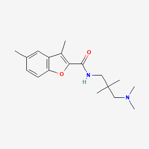 molecular formula C18H26N2O2 B5994552 N-[3-(dimethylamino)-2,2-dimethylpropyl]-3,5-dimethyl-1-benzofuran-2-carboxamide 