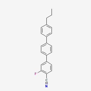molecular formula C22H18FN B599459 2-Fluoro-4-[4-(4-propylphenyl)phenyl]benzonitrile CAS No. 127655-35-0