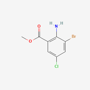 molecular formula C8H7BrClNO2 B599463 Methyl 2-amino-3-bromo-5-chlorobenzoate CAS No. 101080-36-8