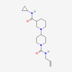 molecular formula C18H30N4O2 B5994636 N~1~'-allyl-N~3~-cyclopropyl-1,4'-bipiperidine-1',3-dicarboxamide 